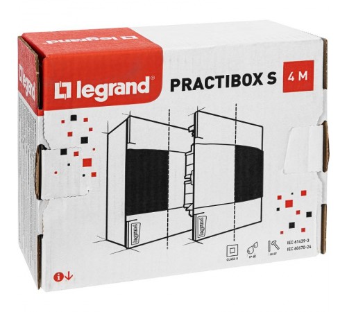 Practibox S Пластиковый щиток Встраиваемый 1X4 Белая дверь  134544  Legrand