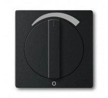 Плата центр. (накладка) с поворотной ручкой для регуляторов громкости WHD, серия solo/future, цвет чёрный бархат  1710-0-3892   2CKA001710A3892  AB