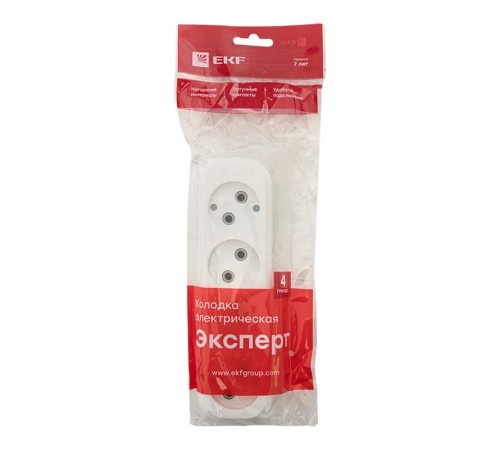 Колодка 4 гн. 10А 2,2кВт б/з Эксперт EKF PROxima  AKB10-4  EKF