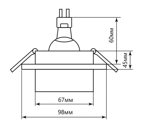 Светильник точечный встраиваемый декоративный DL3011 MR16 50W G5.3 "круг", белый  41414  Feron