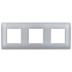 SKANDY Рамка 3-местная SK-F03S серебряный  SK-M32-K23  IEK