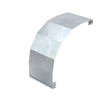 Крышка на угол вертикальный внешний 90 градусов, 80х300 R900, горячеоцинкованная в комплекте с креп. эл. и соед. пластинами, необходимыми для монтажа 