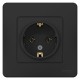 Blanca Антрацит С/У Розетка с заземлением без шторок, 16А, 250В  BLNRS001016  SE