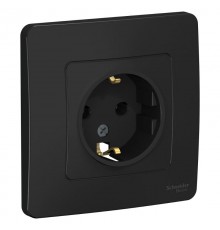 Blanca Антрацит С/У Розетка с заземлением без шторок, 16А, 250В  BLNRS001016  SE