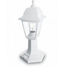Светильник садово-парковый НТУ 04-60-001 60W 230V E27 400*180мм белый, на постамент, 4-х гранник  32272  FERON