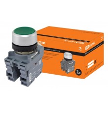 Кнопка MP1-20G в сборе d22мм 1з+1р зеленая  SQ0747-0002  TDM