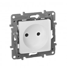 Etika Белый Розетка без заземления, винтовые клеммы  672220  Legrand