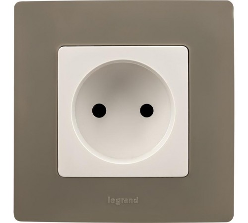 Etika Белый Розетка без заземления, винтовые клеммы  672220  Legrand