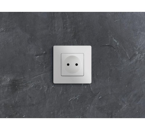 Etika Белый Розетка без заземления, винтовые клеммы  672220  Legrand