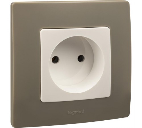 Etika Белый Розетка без заземления, винтовые клеммы  672220  Legrand