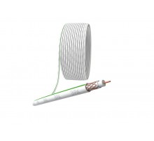 ЭРА Кабель коаксиальный SAT 703 B, 75 Ом, Cu/(оплётка Cu 75%), PVC, цвет белый, бухта 100 м  Б0044612  ЭРА