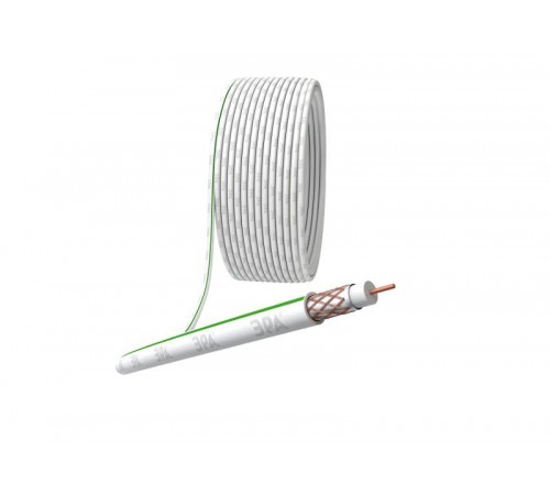 ЭРА Кабель коаксиальный SAT 703 B, 75 Ом, Cu/(оплётка Cu 75%), PVC, цвет белый, бухта 20 м  Б0044614  ЭРА