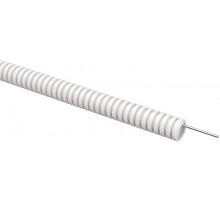 ELASTA Труба гофрированная ПВХ d=16мм с зондом белая (100м)  ET-TG21-121-016-100-K01  IEK