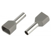 Наконечник-гильза ЭРА NO-225-105 (двойной) НШвИ(2) 4,0-12 с изолированным фланцем (упаковка 50 шт.)   Б0063314  ЭРА