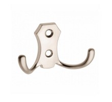 Крючок 2405, 2-х рожковый, сатин (1 шт)  - пакет   129918  Tech-KREP