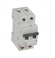 Выключатель автоматический двухполюсный RX3 4500 10А C 4,5кА  419695  Legrand