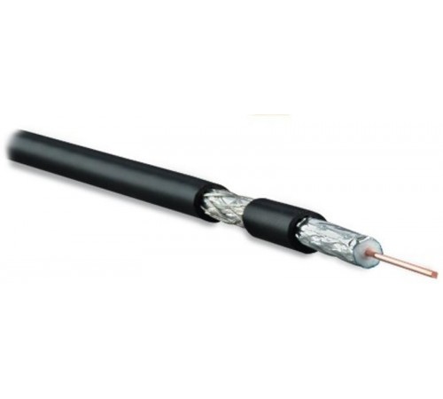 COAX-RG6-OUTDOOR-500 (500 м) Кабель коаксиальный RG-6, 75 Ом (ТВ, SAT, CATV), жила - 18 AWG   254852  Hyperline