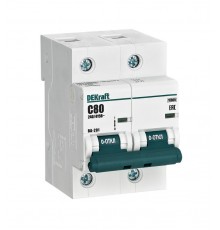 Выключатель автоматический двухполюсный ВА-201 80А C 10кА  13005DEK  DEKraft