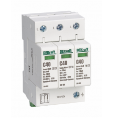 Ограничитель перенапряжений 3P 20кА 440В T2, T3 с сигн. конт. ОП-101  18040DEK  DEKraft