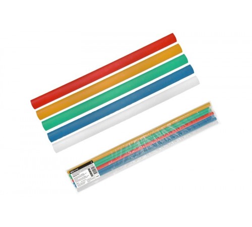 Трубки термоусаживаемые, набор 5 цветов по 2 шт. ТТкНГ(3:1)-39/13  SQ0548-1613  TDM