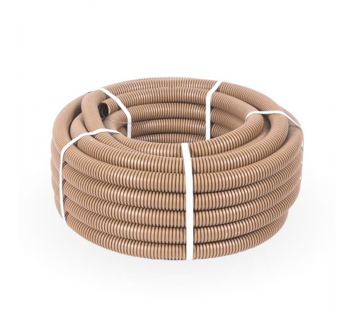 Труба гофрированная ПВХ легкая 350 Н сосна д32 (25 м/уп) с/з   PR01.0096  Промрукав