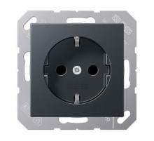 Штепсельная розетка SCHUKO 16A 250V~ с защитой от детей; термопласт; антрацит  A1520BFKI  Jung