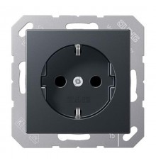 Штепсельная розетка SCHUKO 16A 250V~ с защитой от детей; термопласт; антрацит  A1520BFKI  Jung