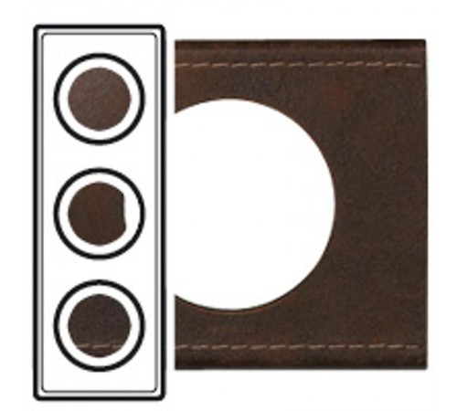 Celiane Коричневая текстурная кожа Рамка 3-я (2+2+2 мод)  069403  Legrand