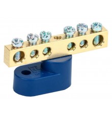 Шина N ноль на одном угловом изоляторе ШНИ-6х9-6-У1-С  YNN10-69-6C1-K07  IEK