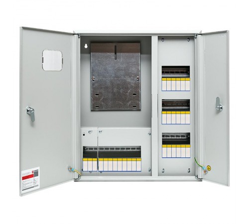 Щит учетно-распределительный навесной ЩРУН 3/30 2-х дверный с окном (ВхШхГ) 580х490х165мм IP31 PROxima  mb23-3/30-2  EKF