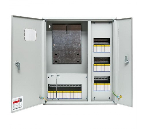 Щит учетно-распределительный навесной ЩРУН 3/30 2-х дверный с окном (ВхШхГ) 580х490х165мм IP31 PROxima  mb23-3/30-2  EKF