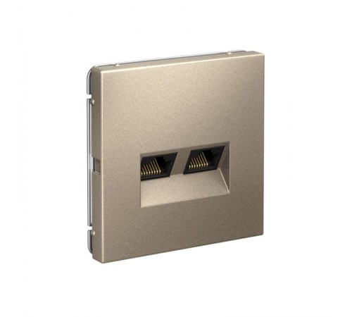 ArtGallery Шампань Розетка двойная компьютерная RJ45+RJ45, кат.6А, механизм  GAL000588  SE