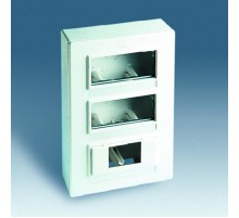 Simon 27 Коробка на 4 механизма 27 серии и 1 автоматич. выключателя, накладной монтаж, 250х150х60мм, белый  27864-35  Simon