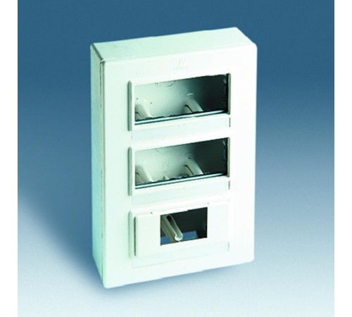 Simon 27 Коробка на 4 механизма 27 серии и 1 автоматич. выключателя, накладной монтаж, 250х150х60мм, белый  27864-35  Simon