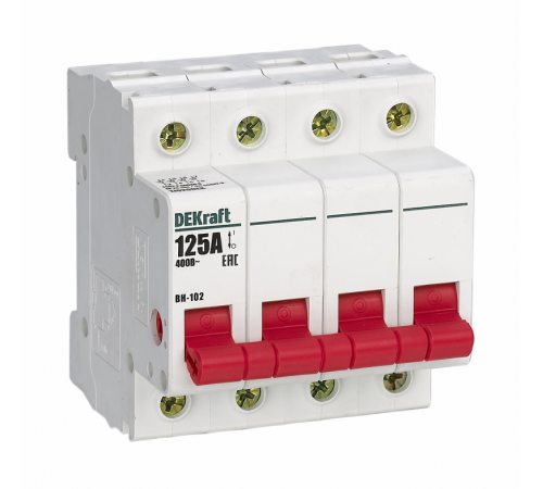 Выключатель нагрузки 4Р 20А ВН-102  17013DEK  DEKraft
