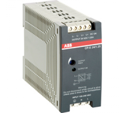 Блок питания CP-E 24/1.25 (регулир. вых. напряж) 90-265В AC / 120-370В DC, выход 24В DC /1.25A  1SVR427031R0000  ABB