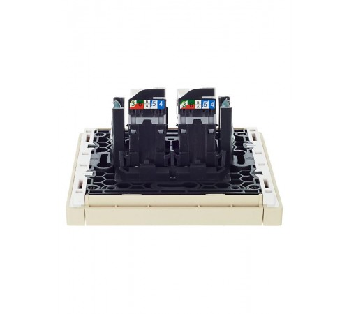 FORTE&PIANO Розетка комп. 2-ая RJ45 кат.5E FP433 ваниль  FP-K20-1-K10  IEK