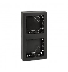 Simon 73 Рамка вертикальная, 2 поста, 75*146мм, S73 Loft, графит  73621-62  Simon