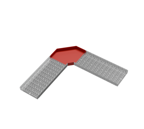 Угол горизонтальный 90 гр. 100х500 мм "ПЛЮС" HD  GLplus90-100-500 HD   КМ-профиль