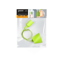 Светильник подвесной шнур под лампу Decor PL015 зеленый E27, 1 м, 1/40  PL015  Gauss