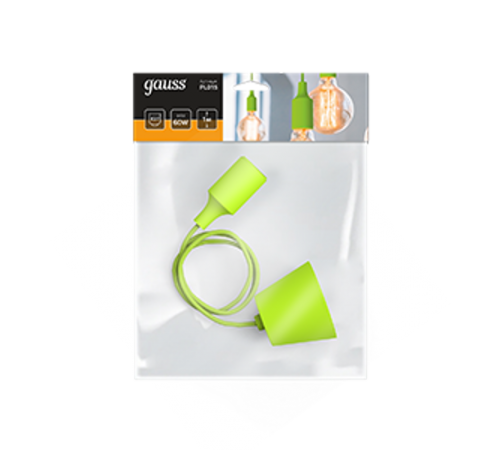 Светильник подвесной шнур под лампу Decor PL015 зеленый E27, 1 м, 1/40  PL015  Gauss