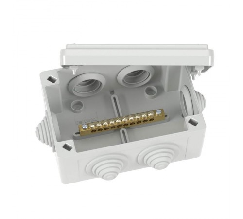 Коробка уравнивания потенциалов, 10 зажимов, 6 вводов д.25мм, 120х80х50мм, IP55  NE3110  DKC