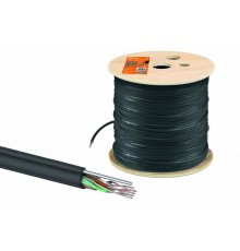 Кабель витая пара U/UTP Cat 5e 4х2х24AWG (305м) solid, PE для наружн. прокл., чёрный, трос 1,2мм  SQ0107-0107  TDM