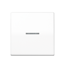 1-я клавиша с окошком для балансирных механизмов выключателей (кнопок) с подсветкой, в компл с AS90HP ; дюропласт; белый; AS500 AS591KO5WW  Jung