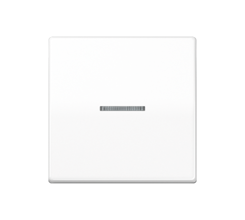 1-я клавиша с окошком для балансирных механизмов выключателей (кнопок) с подсветкой, в компл с AS90HP ; дюропласт; белый; AS500 AS591KO5WW  Jung