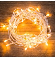 Гирлянда Твинкл Лайт 4 м, прозрачный ПВХ, 25 LED, цвет ТЕПЛЫЙ БЕЛЫЙ  303-166  NEON-NIGHT