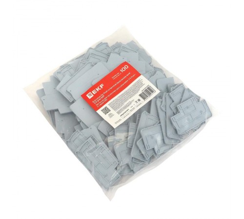 Заглушка для пружинная двухуровневая 2.5 Push-in серая EP-PIT-2,5-double  EKF