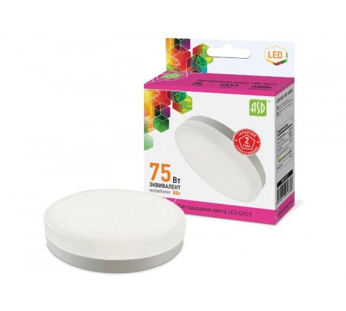 Лампа светодиодная LED-GX53-standard 8Вт 230В 6500К 720Лм  4690612012308  ASD