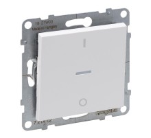 SUNO Выключатель двухполюсный 16АХ 250В с индикацией. Винтовые зажимы. Цвет "Белый"  721112  Legrand