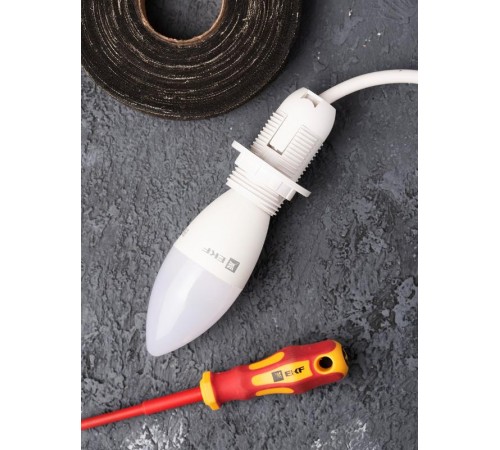 Патрон с кольцом термостойкий пластик Е14 белый PROxima  LHP-E14-r  EKF